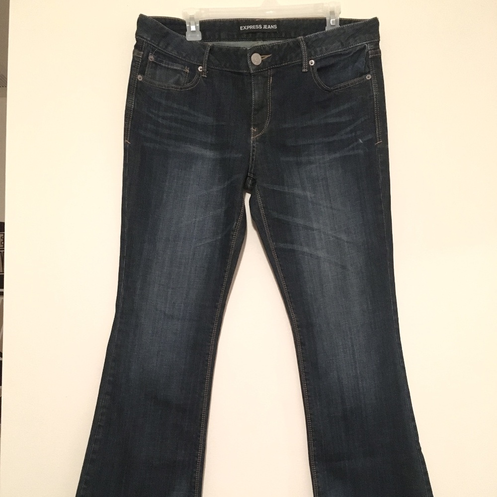 Express Stella Low Rise Boot Cut Jeans